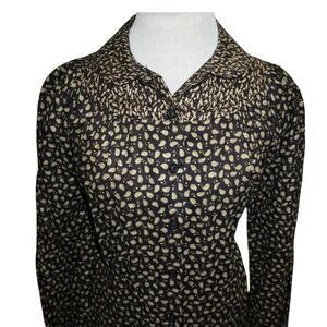 Vintage Gunne Sax Down Midi Dress  Size S – 90s Cottagecore Floral Prairie Style